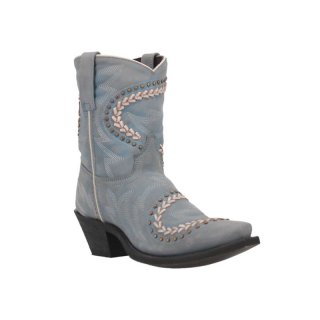 QUICK SHIP | LAREDO WOMEN'S FANCY LEATHER WESTERN BOOT - SNIP TOE-LIGHT BLUE