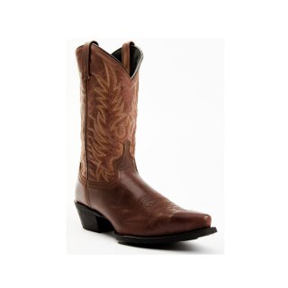 QUICK SHIP | LAREDO MEN'S COLLEGE STATION WESTERN BOOTS - SNIP TOE-BROWN