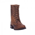 QUICK SHIP | LAREDO WOMEN'S SARA ROSE LACE-UP WESTERN BOOTS - ROUND TOE-TAN