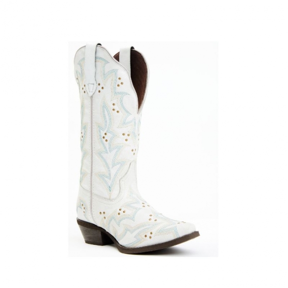 QUICK SHIP | LAREDO WOMEN'S ADRIAN 12" WIDE CALF WESTERN BOOTS - SNIP TOE-WHITE