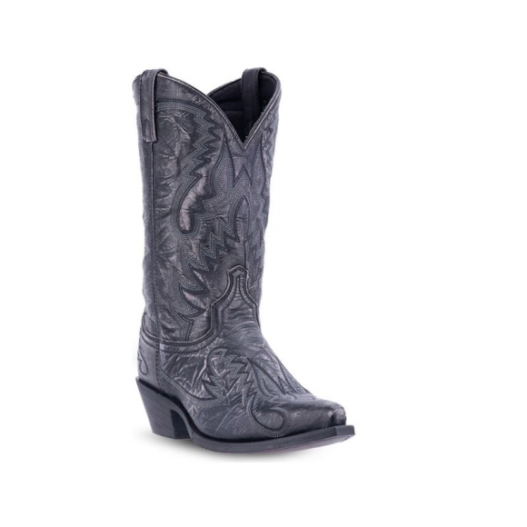 QUICK SHIP | LAREDO MEN'S GARRETT DISTRESSED WESTERN BOOTS-BLACK