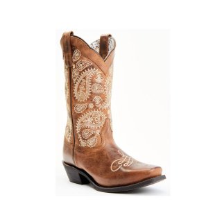 QUICK SHIP | LAREDO WOMEN'S MILLIE WESTERN BOOTS - SQUARE TOE-BROWN