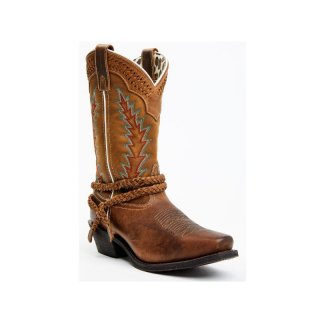 QUICK SHIP | LAREDO WOMEN'S KNOT IN TIME 11" WESTERN BOOTS - SQUARE TOE-TAN