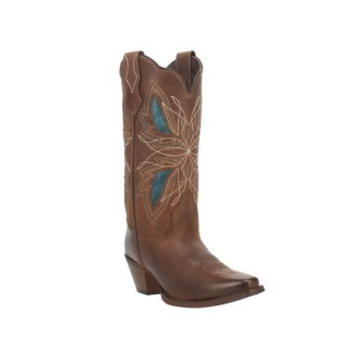 QUICK SHIP | LAREDO WOMEN'S FLUTTERBY WESTERN BOOTS - SNIP TOE-BROWN