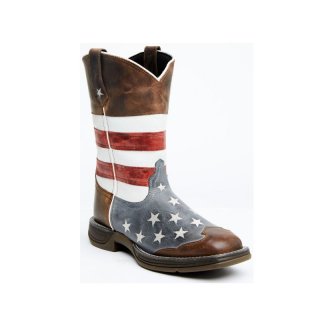 QUICK SHIP | LAREDO MEN'S HANCOCK WESTERN BOOTS - BROAD SQUARE TOE-BROWN