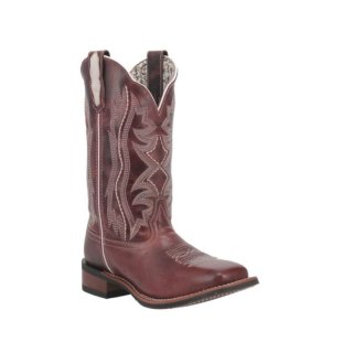 QUICK SHIP | LAREDO WOMEN'S WILLA WESTERN BOOTS - BROAD SQUARE TOE-WINE