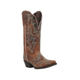 QUICK SHIP | LAREDO WOMEN'S ADRIAN 12" WIDE CALF WESTERN BOOTS - SNIP TOE-TAN