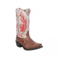 QUICK SHIP | LAREDO WOMEN'S FEATHER LOVE WESTERN BOOTS - SQUARE TOE-WHITE