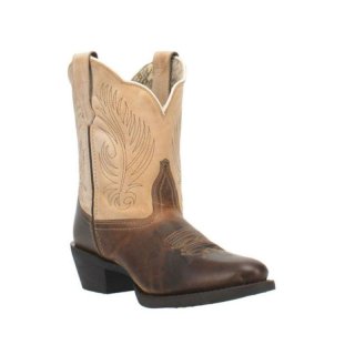 QUICK SHIP | LAREDO WOMEN'S TORI WESTERN BOOTS - ROUND TOE-BROWN