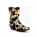 QUICK SHIP | LAREDO WOMEN'S CARLEIGH HAIR ON HIDE WESTERN FASHION BOOTIES - SNIP TOE-MULTI