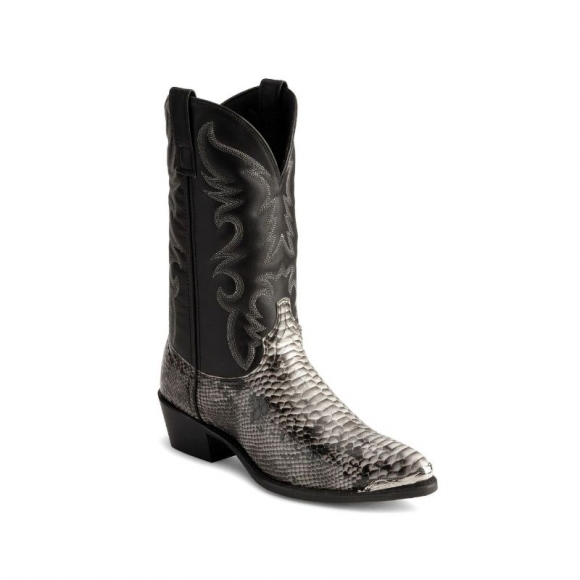 QUICK SHIP | LAREDO MEN'S MONTY SNAKE PRINT WESTERN BOOTS-NATURAL