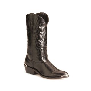 QUICK SHIP | LAREDO MEN'S LIZARD PRINT WESTERN BOOTS - POINTED TOE-BLACK