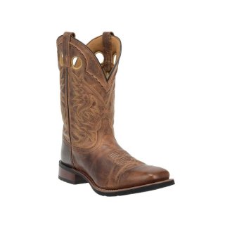 QUICK SHIP | LAREDO MEN'S KANE WESTERN BOOTS - BROAD SQUARE TOE-TAN