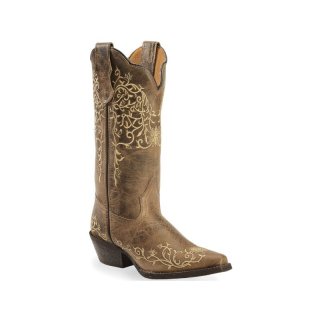 QUICK SHIP | LAREDO WOMEN'S JASMINE EMBROIDERED WESTERN BOOTS-TAUPE
