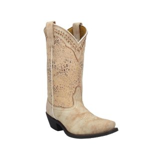 QUICK SHIP | LAREDO WOMEN'S FADE TO CAT WESTERN BOOTS - SQUARE TOE-OFF WHITE