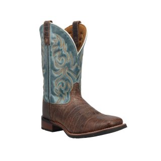 QUICK SHIP | LAREDO MEN'S BISBEE WESTERN BOOTS - BROAD SQUARE TOE-BROWN