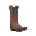QUICK SHIP | LAREDO MEN'S PORTER WINGTIP COLLAR OVERLAY WESTERN BOOT - SNIP TOE-TAN