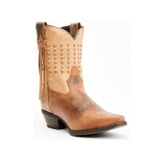 QUICK SHIP | LAREDO WOMEN'S BROWN FRINGE WESTERN PERFORMANCE BOOTS - SNIP TOE-BROWN