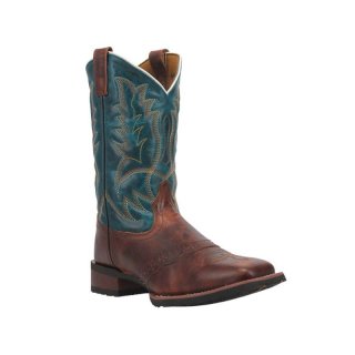 QUICK SHIP | LAREDO MEN'S TWO-TONE SADDLE VAMP WESTERN BOOT - SQUARE TOE-RUST COPPER