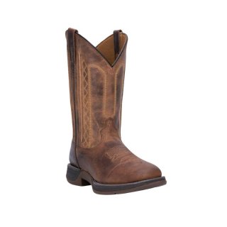 QUICK SHIP | LAREDO MEN'S BENNETT BROAD SQUARE TOE WESTERN BOOTS-TAN