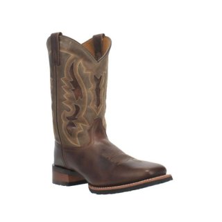 QUICK SHIP | LAREDO MEN'S BROWN WESTERN BOOTS - BROAD SQUARE TOE-BROWN