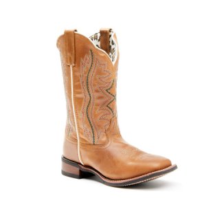 QUICK SHIP | LAREDO WOMEN'S LAD TAN WESTERN BOOTS - BROAD SQUARE TOE-TAN