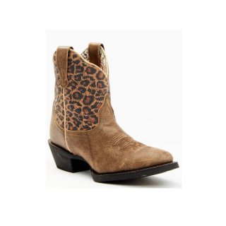 QUICK SHIP | LAREDO WOMEN'S LEOPARD PRINT WESTERN FASHION BOOTIES - MEDIUM TOE-LEOPARD