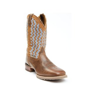 QUICK SHIP | LAREDO MEN'S NED WOVEN WESTERN BOOTS - BROAD SQUARE TOE-BROWN