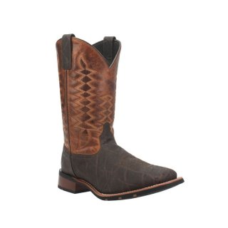 QUICK SHIP | LAREDO MEN'S DILLON WESTERN BOOTS - BROAD SQUARE TOE-BROWN