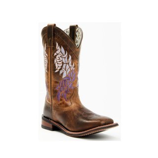 QUICK SHIP | LAREDO WOMEN'S THALIA WESTERN BOOTS - BROAD SQUARE TOE-PURPLE