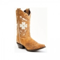 QUICK SHIP | LAREDO WOMEN'S UNDERLAY WESTERN BOOTS - SNIP TOE-BROWN