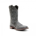 QUICK SHIP | LAREDO MEN'S CHARCOAL GEO STITCH WESTERN BOOTS - BROAD SQUARE TOE-CHARCOAL