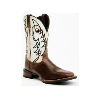 QUICK SHIP | LAREDO MEN'S RIPLEY WESTERN PERFORMANCE BOOTS - BROAD SQUARE TOE-BROWN