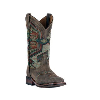 QUICK SHIP | LAREDO WOMEN'S SCOUT AZTEC SQUARE TOE BOOTS-TAUPE