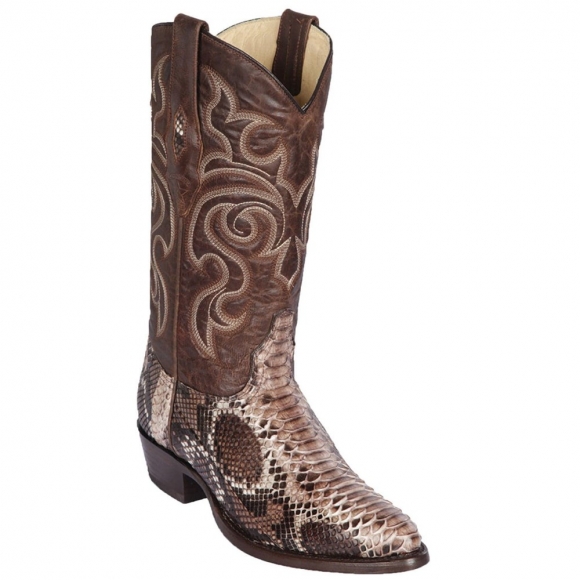 Los Altos Men's Brown Snakeskin Boots R-Toe | Rustic Brown | Free Delivery Los Altos Men's Brown Snakeskin Boots R-Toe | Rustic Brown | Free Delivery