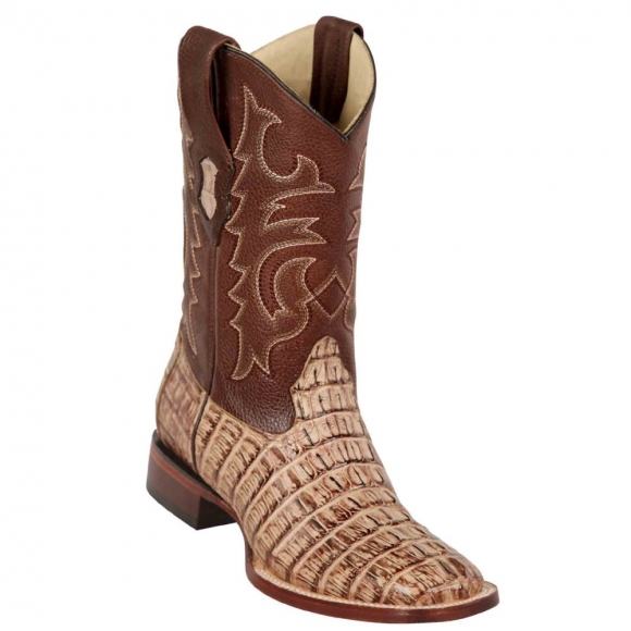 Los Altos Men's Caiman Tail Boots Moka Square Toe | Moka | Free Delivery Los Altos Men's Caiman Tail Boots Moka Square Toe | Moka | Free Delivery