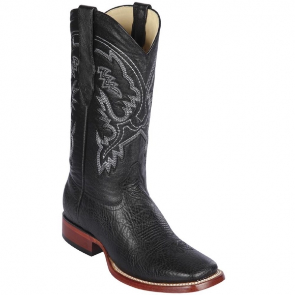 Los Altos Men's Bull Shoulder Black Square Toe Cowboy Boots | Black | Free Delivery Los Altos Men's Bull Shoulder Black Square Toe Cowboy Boots | Black | Free Delivery