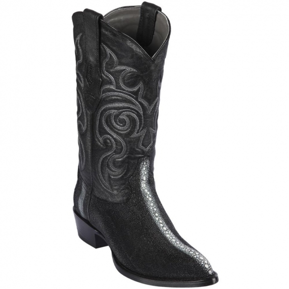 Los Altos Men's Stingray Rowstone J-Toe Cowboy Boots | Black | Free Delivery Los Altos Men's Stingray Rowstone J-Toe Cowboy Boots | Black | Free Delivery