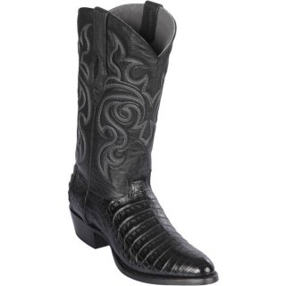 Los Altos Men's Black Caiman Cowboy Boots | Black | Free Delivery