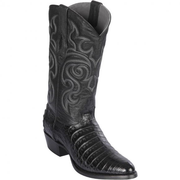 Los Altos Men's Black Caiman Cowboy Boots | Black | Free Delivery Los Altos Men's Black Caiman Cowboy Boots | Black | Free Delivery