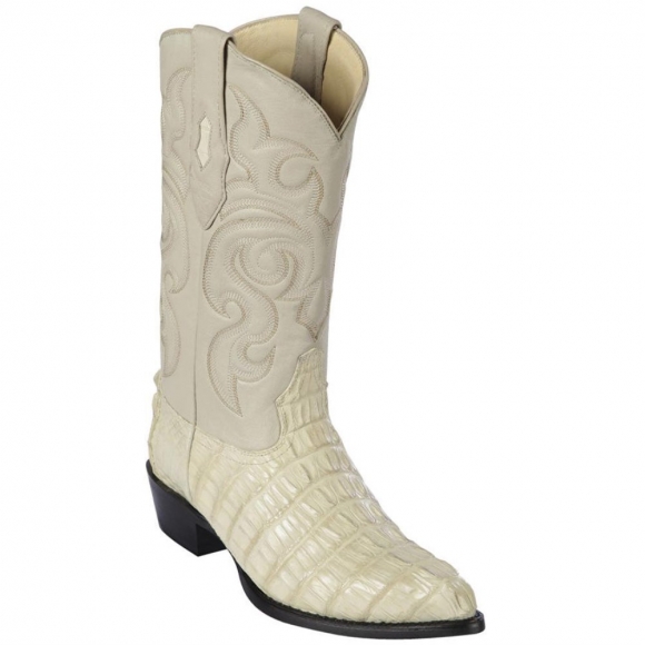 Los Altos Men's Winter White Caiman Tail Western Boots | Winter White | Free Delivery Los Altos Men's Winter White Caiman Tail Western Boots | Winter White | Free Delivery