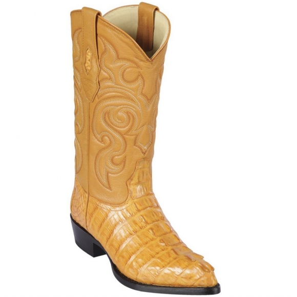 Los Altos Men's Caiman Tail Cowboy Boots Buttercup | Buttercup | Free Delivery Los Altos Men's Caiman Tail Cowboy Boots Buttercup | Buttercup | Free Delivery