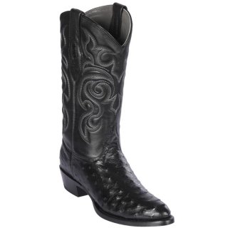 Los Altos Men's Black Ostrich Boots R-Toe | Black | Free Delivery Los Altos Men's Black Ostrich Boots R-Toe | Black | Free Delivery