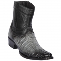 Los Altos Men's Ankle Caiman Tail Boots | Grey | Free Delivery