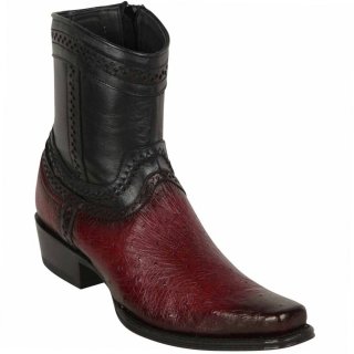 Los Altos Men's Burgundy Smooth Ostrich Short Cowboy Boots | Burgundy | Free Delivery Los Altos Men's Burgundy Smooth Ostrich Short Cowboy Boots | Burgundy | Free Delivery