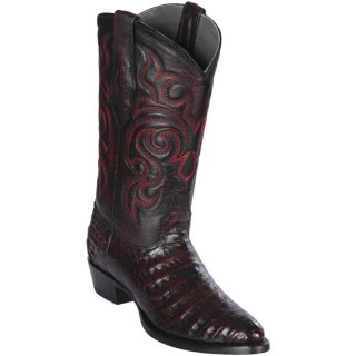 Los Altos Men's Black Cherry Caiman Boots R-Toe | Black Cherry | Free Delivery