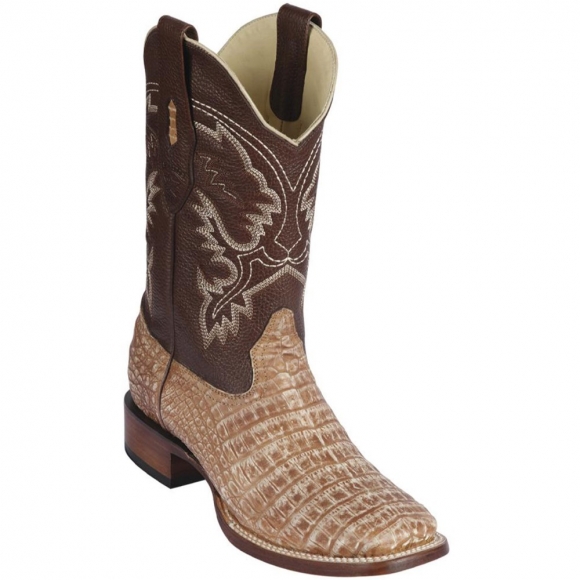 Los Altos Men's Caiman Square Toe Boots Sahara Oryx | Oryx | Free Delivery