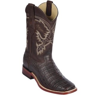 Los Altos Men's Caiman Brown Square Toe Cowboy Boots | Brown | Free Delivery Los Altos Men's Caiman Brown Square Toe Cowboy Boots | Brown | Free Delivery