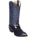 Los Altos Men's Navy Blue Eel-Skin Boots | Navy Blue | Free Delivery