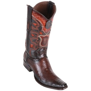Los Altos Men's Ostrich Leg Brown European Square Toe Western Boots | Faded Brown | Free Delivery Los Altos Men's Ostrich Leg Brown European Square Toe Western Boots | Faded Brown | Free Delivery